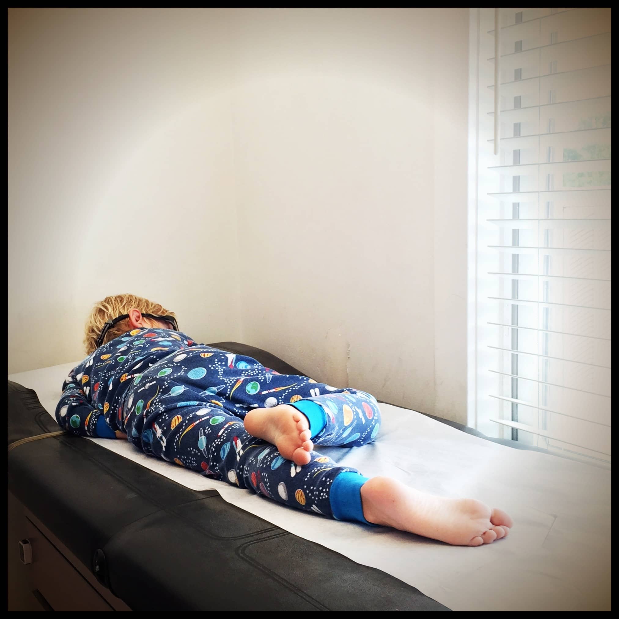 Son at the pediatrician's