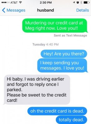 murdering credit card