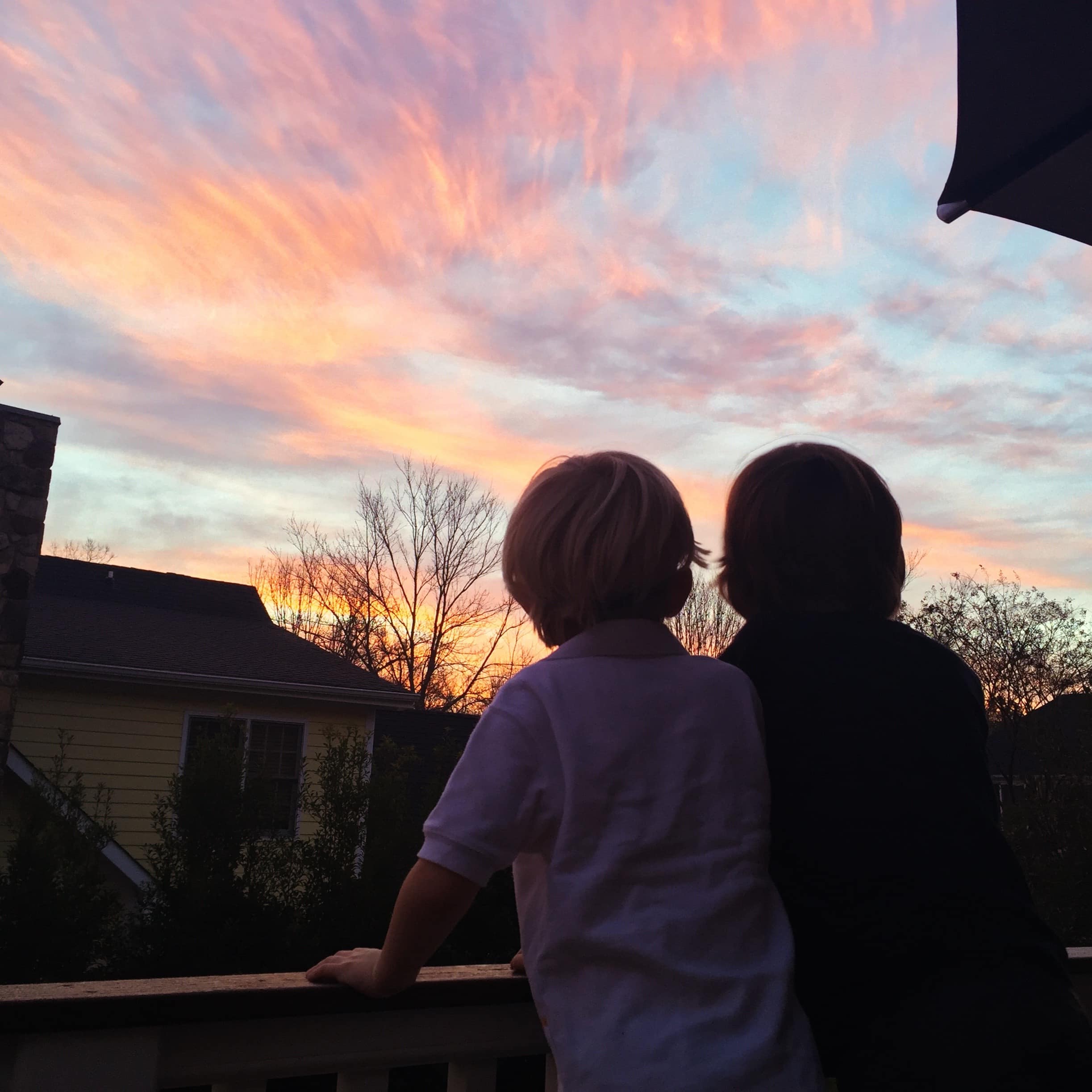 My sons at Sunset